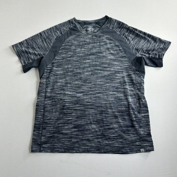 Prana T-Shirt Mens Size Large Heathered Gray Breathable Active Training Run Andy - Picture 1 of 9